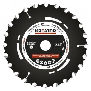 Rundsavsklinge 160 mm FS  24 HM tænder Kreator KRT020303 - Kreator