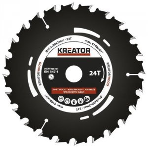 Rundsavsklinge 165 mm FS 24 HM tænder Kreator KRT020304 - Kreator