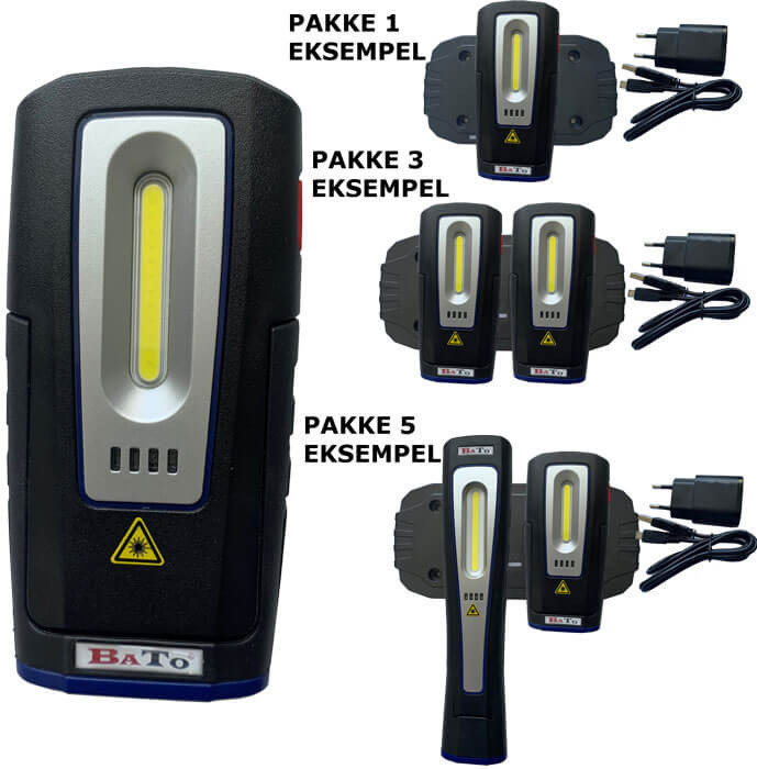 BATO Arbejdslampe Wireless COB, 35-300 Lumen. - Bato