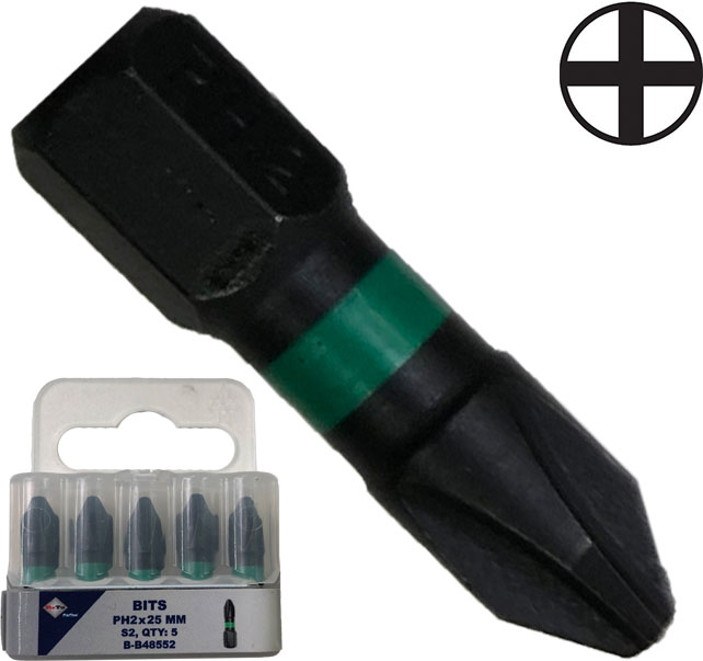 'BATO 1/4" Bits Torsion S4 slag Ph3 x 25mm' - Bato