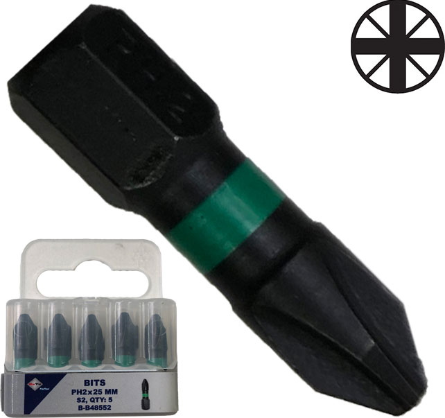 'BATO 1/4" Bits Torsion S4 slag Pz2 x 25mm' - Bato