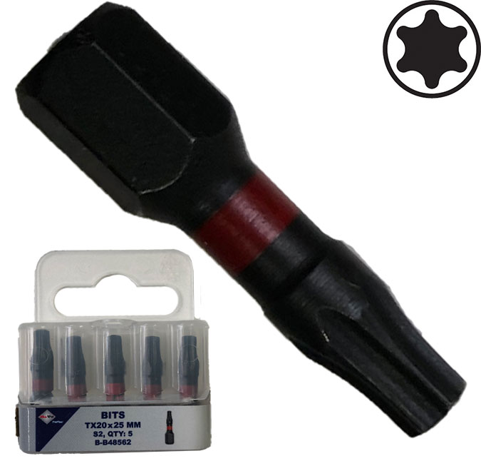 'BATO 1/4" Bits Torsion S4 slag Torx 10 x 25mm' - Bato