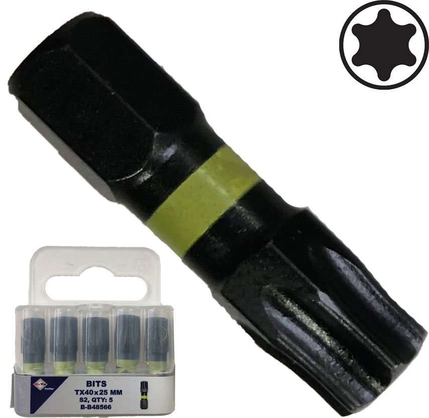 'BATO 1/4" Bits Torsion S4 slag Torx 40 x 25mm' - Bato