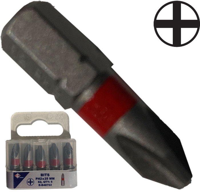 'BATO 1/4" Bits industri Ph1 x 25mm' - Bato