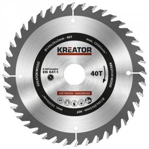 Rundsavsklinge 130 mm  40 HM tænder Kreator KRT020403 - Kreator