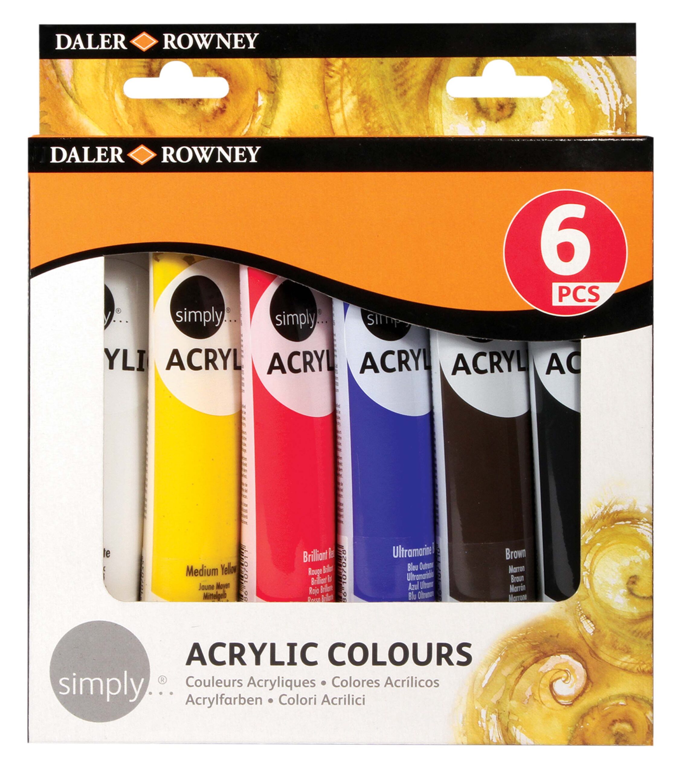 Simply Akrylmaling 6x75ml - Daler-Rowney