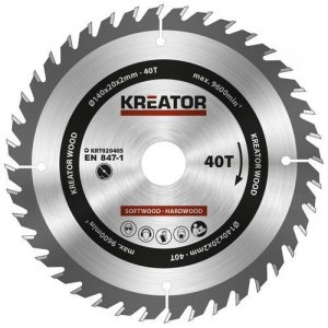 Rundsavsklinge 140 mm 40 HM tænder Kreator KRT020405 - Kreator