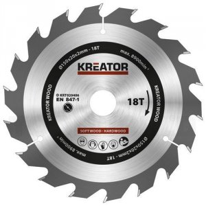 Rundsavsklinge 150 mm 18 HM tænder Kreator KRT020406 - Kreator