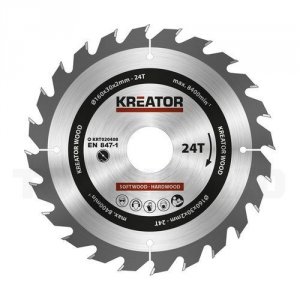 Rundsavsklinge 160 mm 24 HM tænder Kreator KRT020408 - Kreator