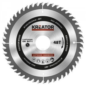 Rundsavsklinge 160 mm 48 HM tænder Kreator KRT020409 - Kreator