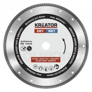 Diamant skæreskive 230 mm EXPERT TURBO Kreator KRT085102 - Kreator