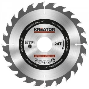 Rundsavsklinge 170 mm 24 HM tænder Kreator KRT020412 - Kreator