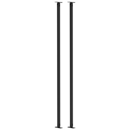 Lundbergs New York Baluster Sort Aluminium 2stk ø19x1005 - Lundbergs