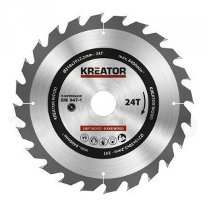 Rundsavsklinge 210 mm 24 HM tænder Kreator KRT020420 - Kreator