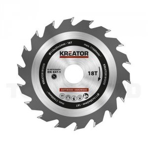 Rundsavsklinge 115 mm 18 HM tænder Kreator KRT020434 - Kreator