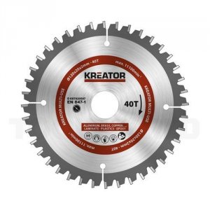 Rundsavsklinge 120 mm ALU 40 HM tænder Kreator KRT020507 - Kreator