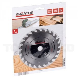 Rundsavsklinge 165 mm 24 HM tænder Kreator KRT021600 - Kreator