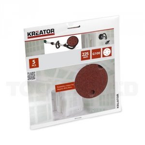 Sandpapir til PowerPlus vægsliber 225mm K100 5 stk. Kreator - Kreator