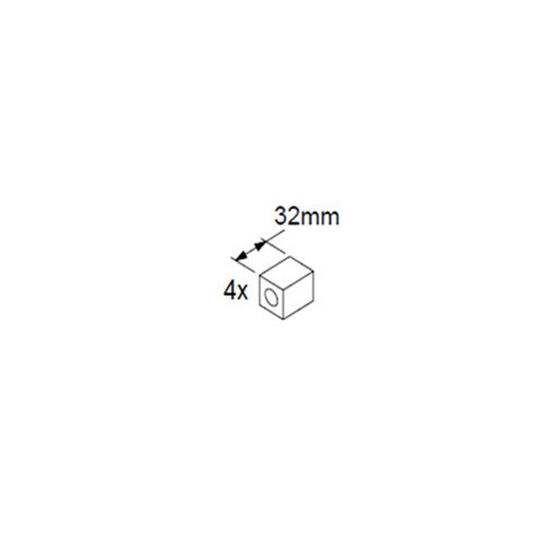 Dolle Nordic sort PVC afstandsklodser 32 mm - Dolle