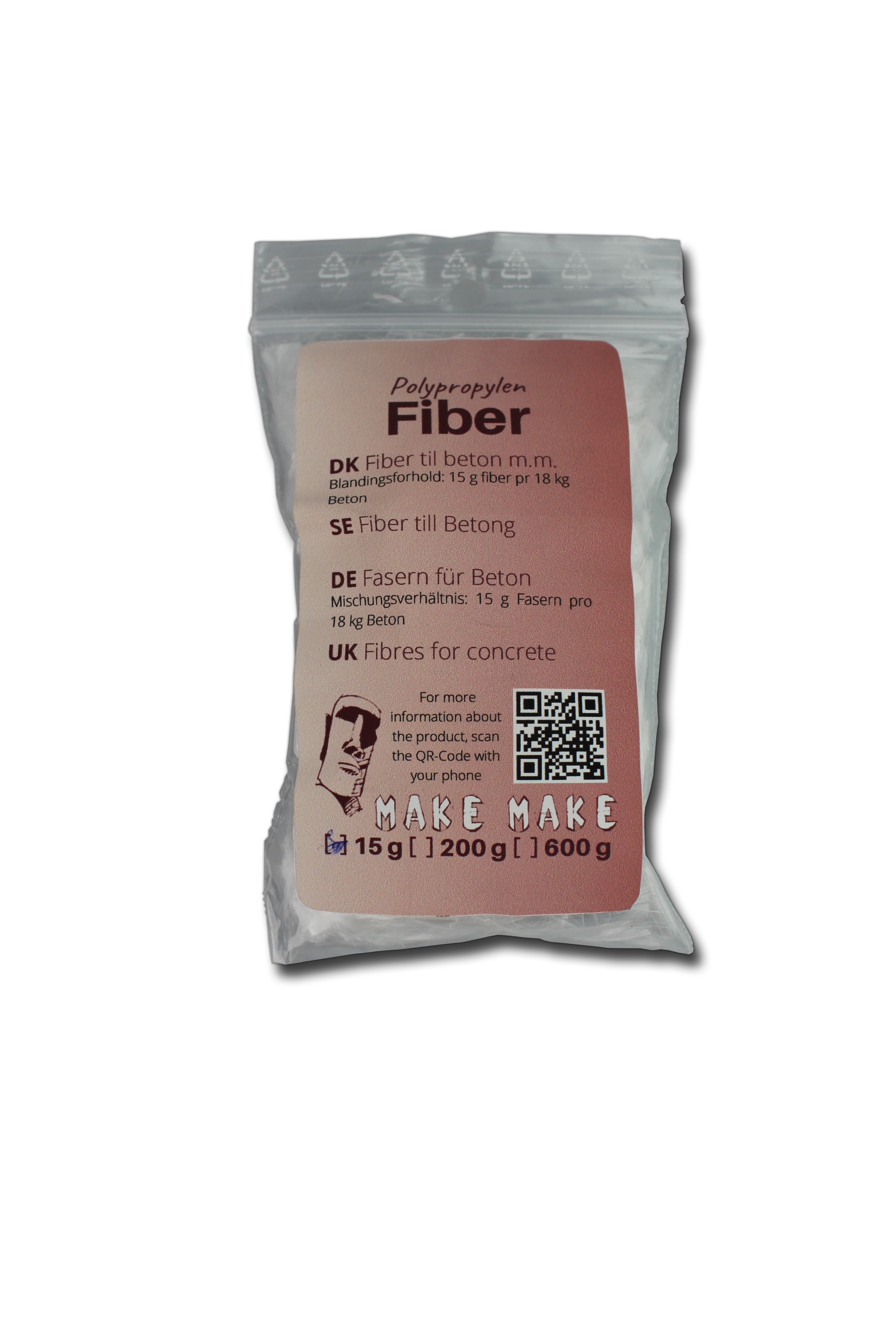 Fiber til beton 15 gram (15,00 DKK) - MakeMake