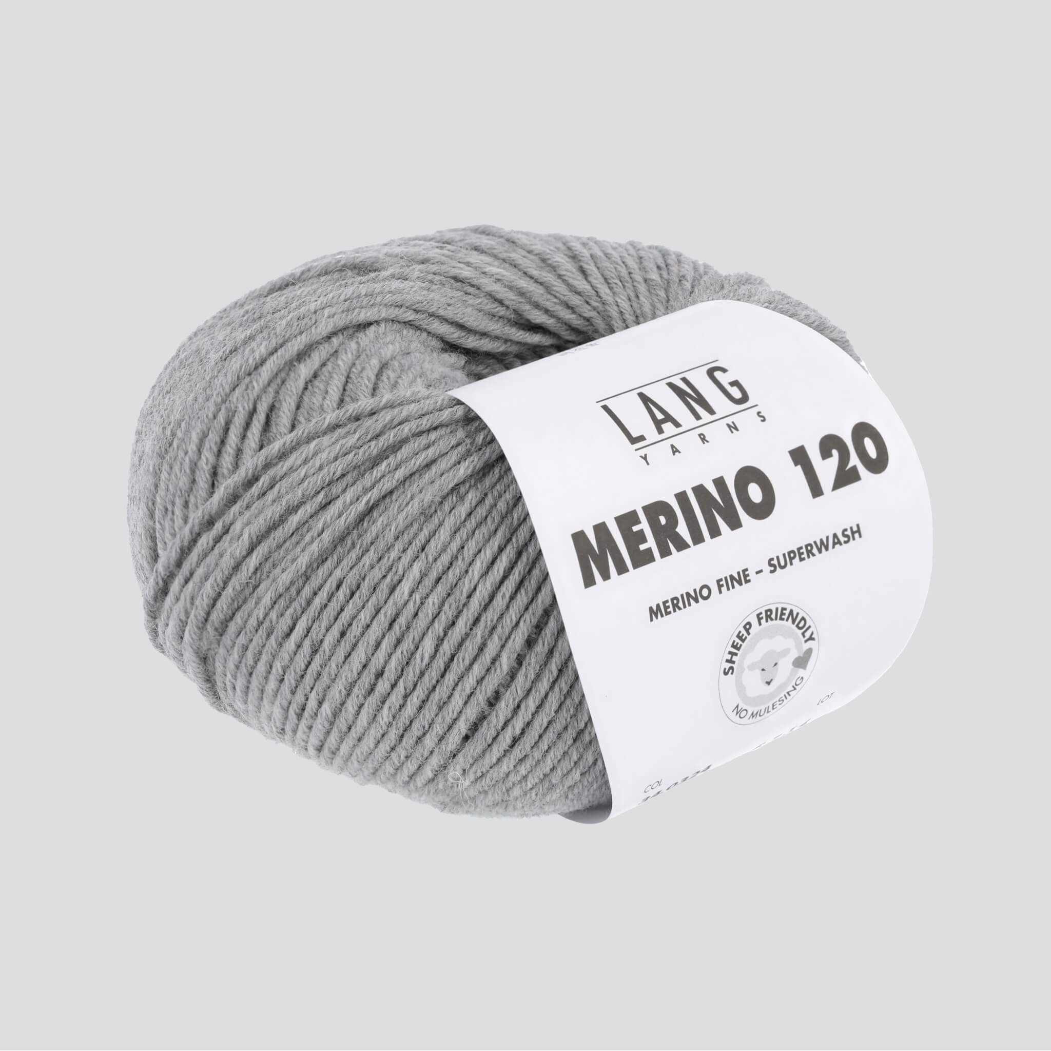 Merino 120, farve 0324 grå - garn fra Lang Yarn | Yarn HobbyTilbud.dk