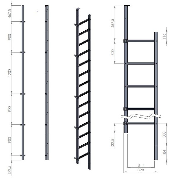 Modum Redningsstige -4,5 - Modum