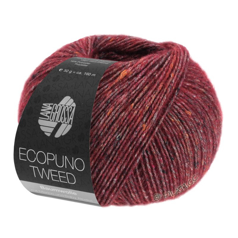 Ecopuno Tweed - Ecopuno Tweed, farve - 312 Rødmeleret