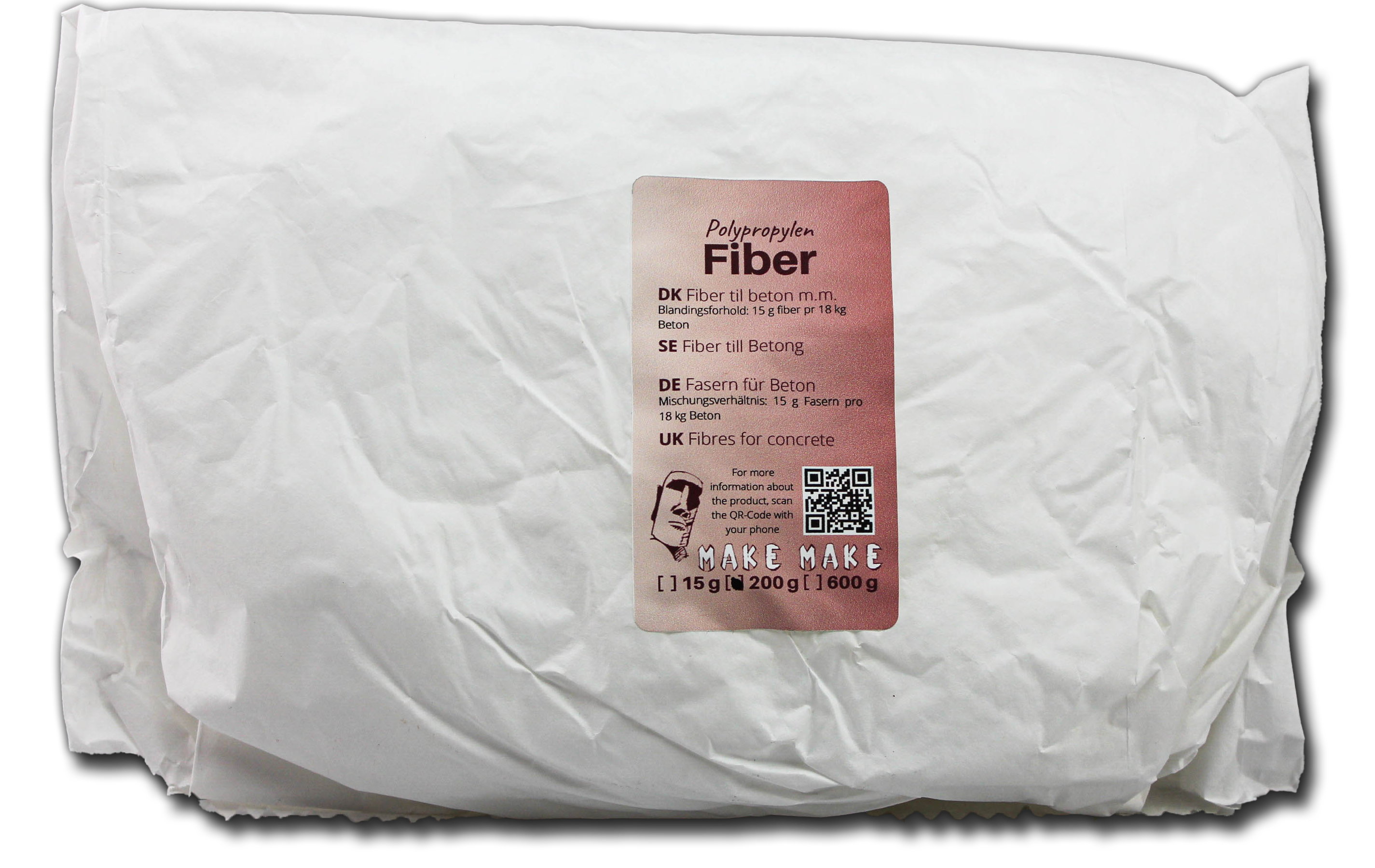 Fiber til beton 200 gram (69,00 DKK) - MakeMake