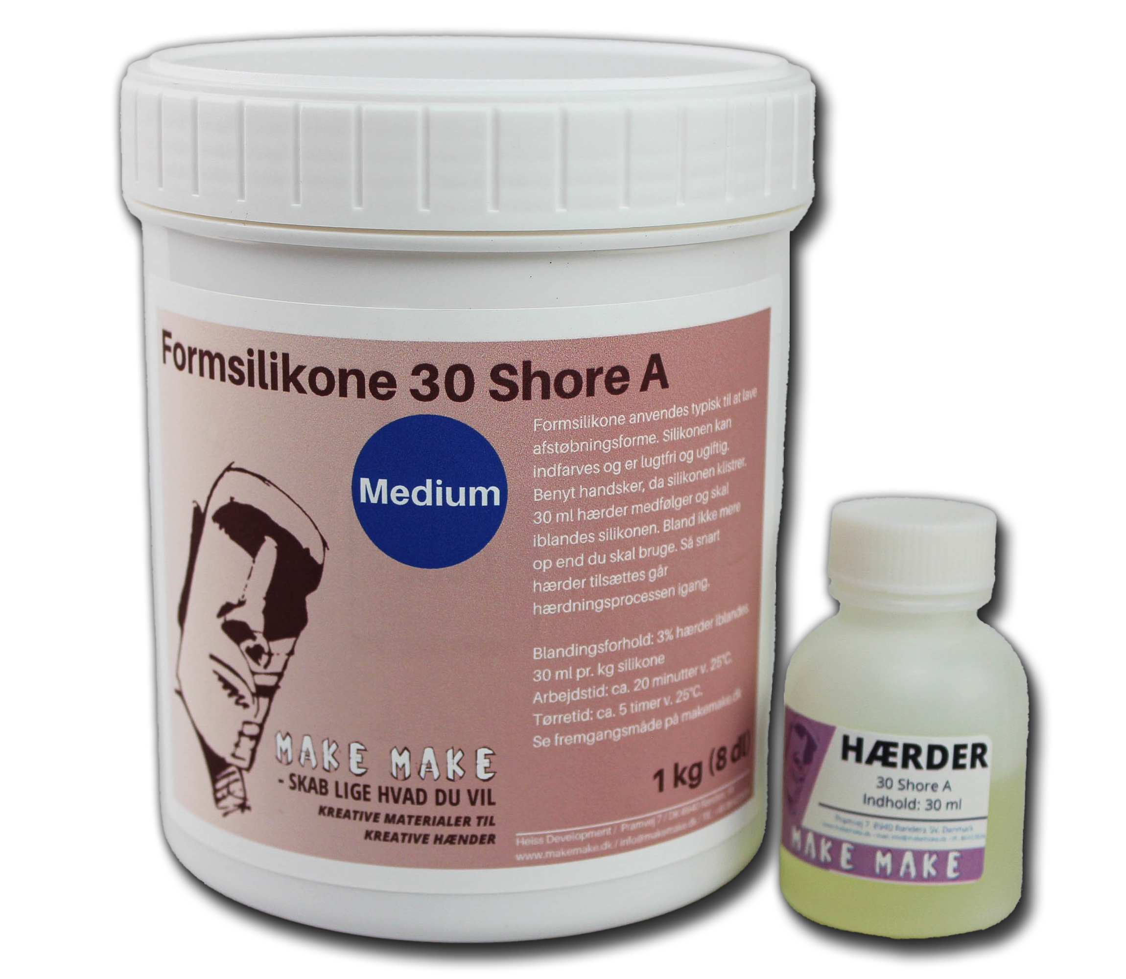 Formsilikone - Medium (30 Shore A) 1 kg - MakeMake