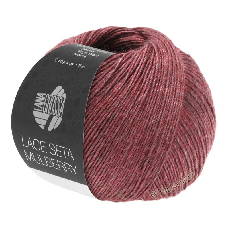 Lace seta Mulberry - Lana Grossa Lace Seta Mulberry Farver - 6 bordeaux