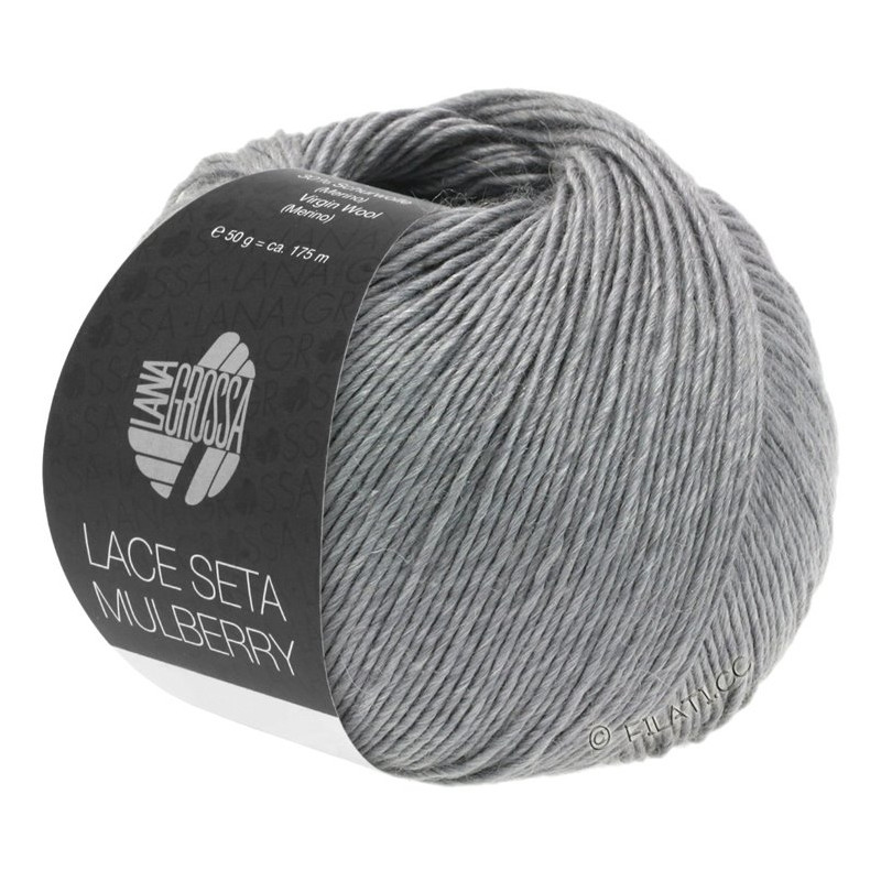 Lace seta Mulberry - Lana Grossa Lace Seta Mulberry Farver - 14 grå