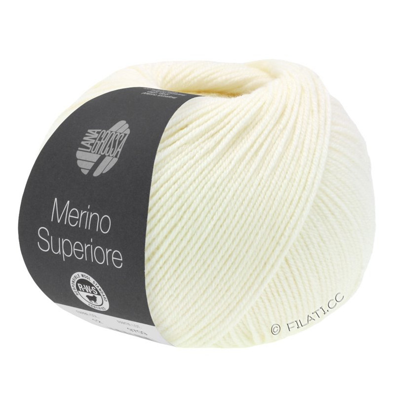 Merino Superiore - Merino Superiore, Farve - 02 Råhvid