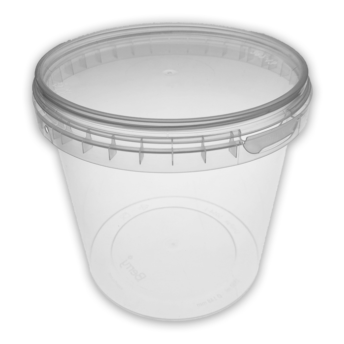 1550 ml plastbøtte m. låg 5 stk (79 DKK)